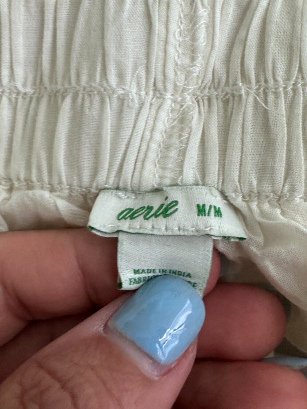 2/$30 Aerie Rock 'n' Ruffle Cotton Skirt Tiered Ruffle Lace White Medium #A1959 - Picture 7 of 10